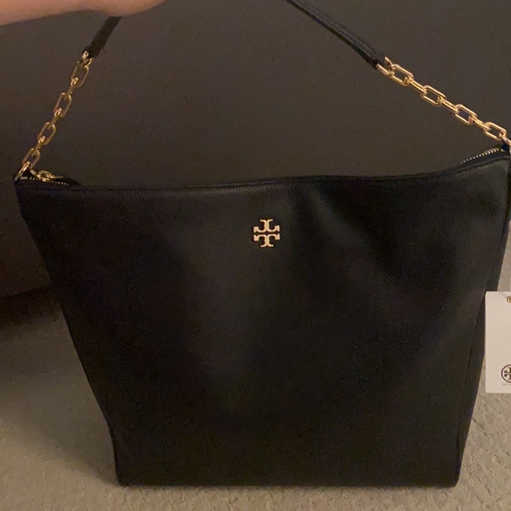 Tory Burch black Carter slouchy hobo bag - Picture 3 of 6
